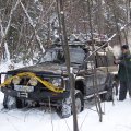 
      Поиски снежного покрова и зимней прохлады, привели нас в район Скалистого ключа. Судя по уверенно растущим на дороге молодым деревцам, мы первые, за посление несколько лет, посетители сего благодатного места.
    